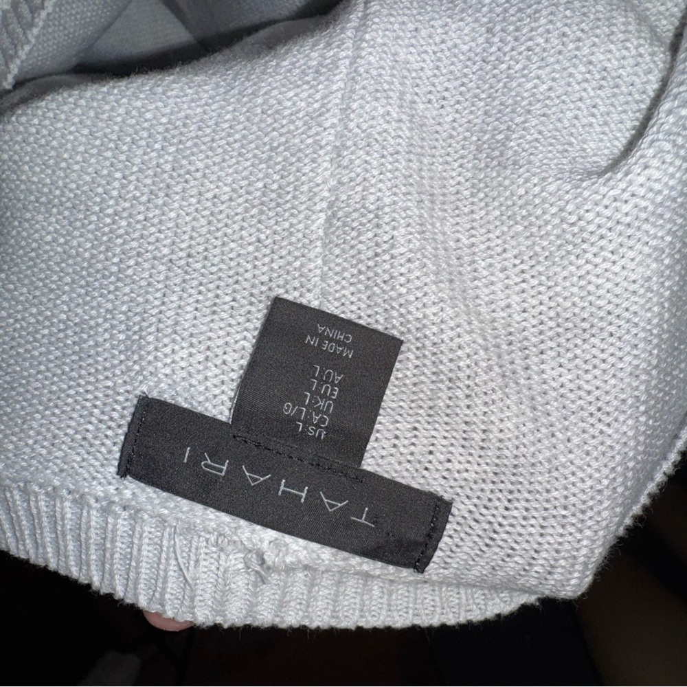 Tahari Light Gray Knit Sweater - Picture 3 of 4